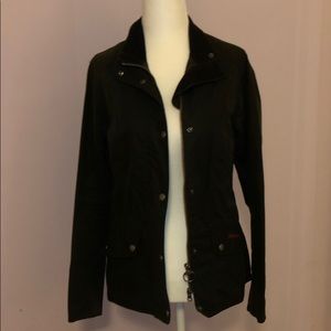 Barbour green waxed jacket, size 4